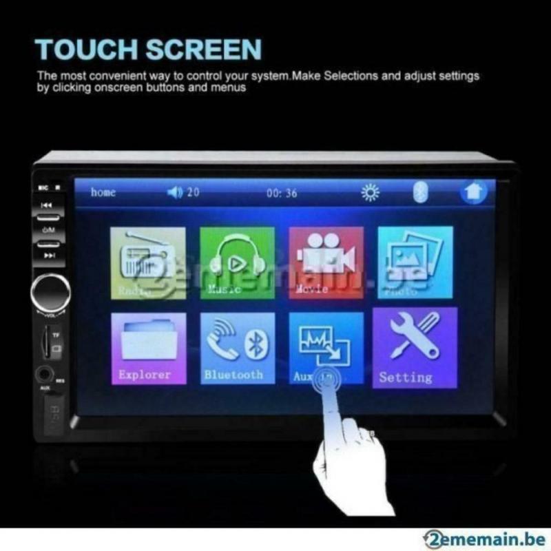 autoradio 7″ écran tactile 2din Bluetooth lecteur mp5 mp3 SD
