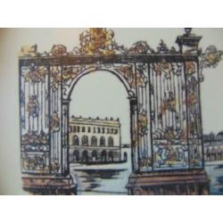 Plat de collection Gavoille Nancy-Tomblaine ,signé