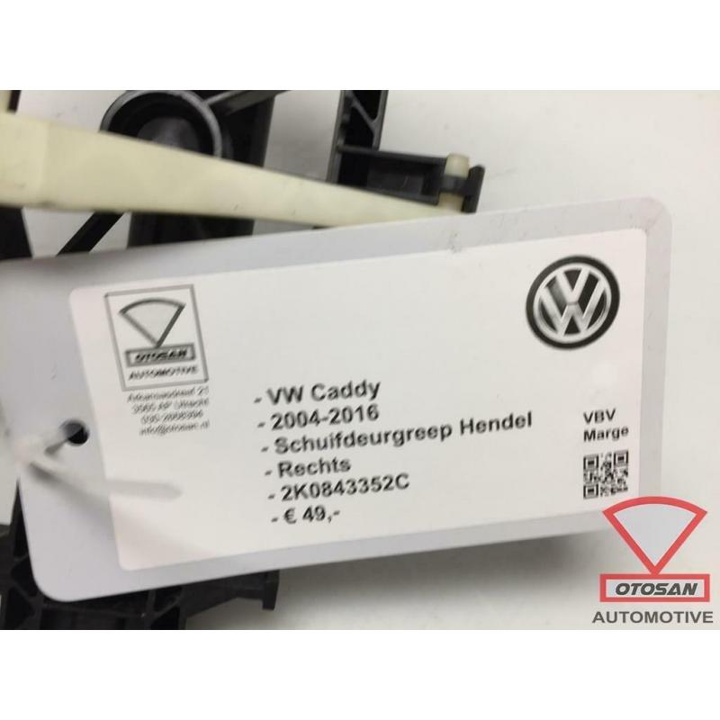 VW Caddy 04-16 Schuifdeurgreep Hendel Rechts 2K0843352C