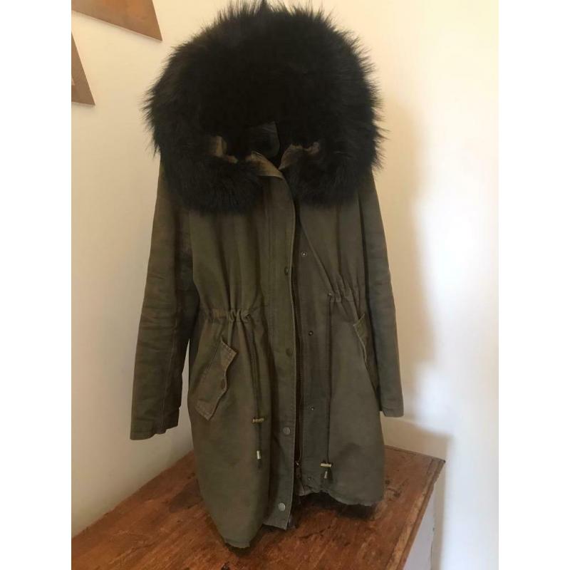 MANTEL MET BONTKRAAG mt M
