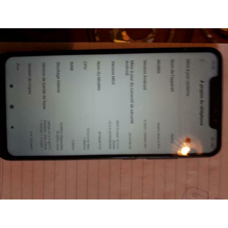 Téléphone Redmi 6pro