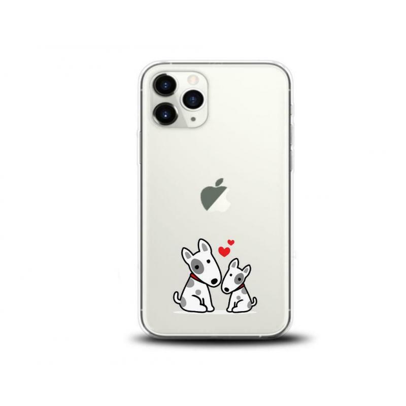 Apple Iphone 11 Siliconen cover hoesjes hondjes/hartjes