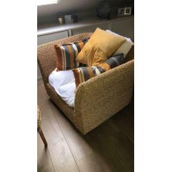 Rieten Fauteuil set Rotan stijl