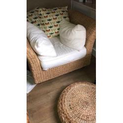 Rieten Fauteuil set Rotan stijl