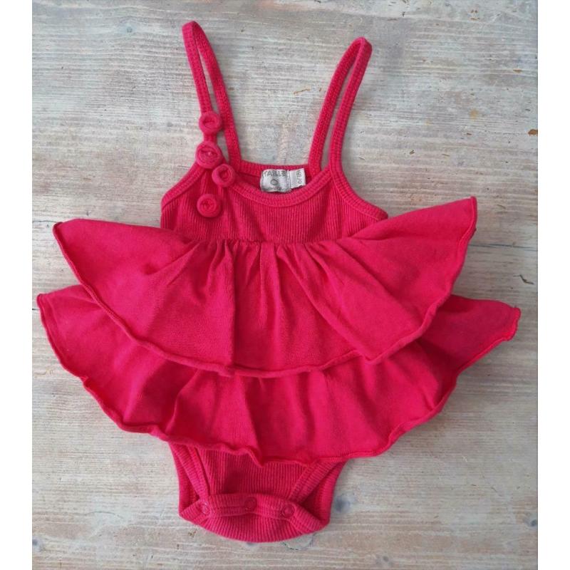 Eliane et lena / lijn Taille O romper jurkje maat 50 fuchsia