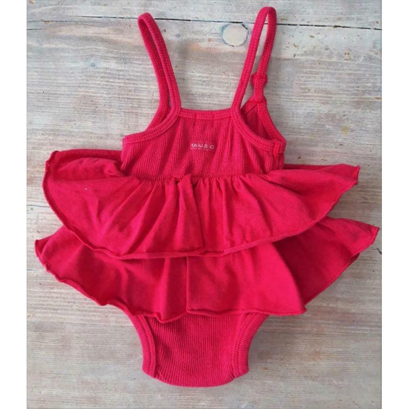 Eliane et lena / lijn Taille O romper jurkje maat 50 fuchsia